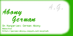 abony german business card